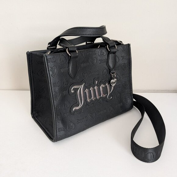 NWT!! Juicy Couture “Upgrade U” Mini Tote & | Mercari JUICY COUTURE Bag Upgrade U Mini Tote Black Embossed Logo Crossbody *MINOR FLAW*